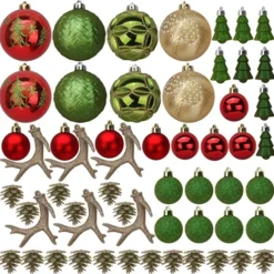 56Pcs Christmas Ornaments With Pine Green & Gold 9 56Pcs Christmas Ornaments With Pine Green & Gold -Christmas Decorations Store 56Pcs Christmas Ornaments with Pine Green amp Gold 5 600x591 1