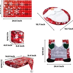 5Pcs Christmas Gnome Toilet Seat Cover -Christmas Decorations Store 5Pcs Christmas Gnome Toilet Seat Cover 3 600x588 1