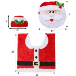 5Pcs Christmas Santa Theme Bathroom Decoration Set -Christmas Decorations Store 5Pcs Christmas Santa Theme Bathroom Decoration Set 4 result 600x582 1
