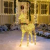 5ft 100 LED Fabric Gold Buck (Wreath & Ribbon)
