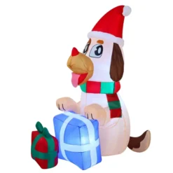 5ft Tall LED Puppy Inflatable With Gifts Decoration -Christmas Decorations Store 5ft Inflatable Puppy with Two Gifts 2 result scaled 600x600 1