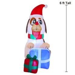 5ft Tall LED Puppy Inflatable With Gifts Decoration -Christmas Decorations Store 5ft Inflatable Puppy with Two Gifts 3 result 600x600 1