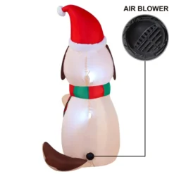 5ft Tall LED Puppy Inflatable With Gifts Decoration -Christmas Decorations Store 5ft Inflatable Puppy with Two Gifts 4 result scaled 600x600 1