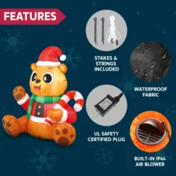 5ft LED Christmas Inflatable Teddy Bear 13 5ft LED Christmas Inflatable Teddy Bear -Christmas Decorations Store 5ft LED Christmas Inflatable Teddy Bear 6 600x600 1