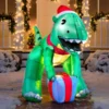 5ft LED Giant Christmas Inflatable Dinosaur -Christmas Decorations Store 5ft LED Giant Christmas Inflatable Dinosaur 2 600x600 1