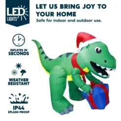 5ft LED Giant Christmas Inflatable Dinosaur 10 5ft LED Giant Christmas Inflatable Dinosaur -Christmas Decorations Store 5ft LED Giant Christmas Inflatable Dinosaur 8 600x600 1
