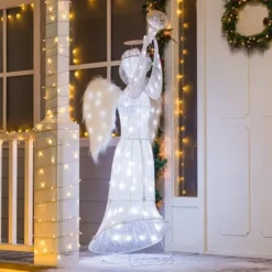 Christmas Cotton Angel LED Hard Light 5ft -Christmas Decorations Store 5ft LED Yard Light Cotton Angel Horn 3 600x600 1