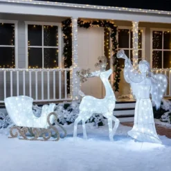 Christmas Cotton Angel LED Hard Light 5ft -Christmas Decorations Store 5ft LED Yard Light Cotton Angel Horn 6 600x600 1