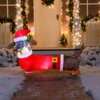 5ft Long Dachshund Blow Up Christmas Decoration -Christmas Decorations Store 5ft Long Dachshund Blow Up Christmas Decoration 2 600x600 1