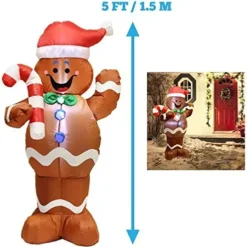 5ft LED Yard Decoration Inflatable Gingerbread Man -Christmas Decorations Store 5ft Yard Decoration Inflatable Gingerbread Man 2 result