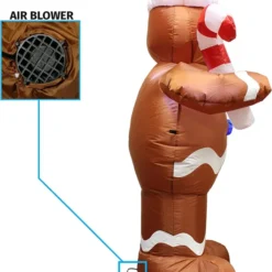 5ft LED Yard Decoration Inflatable Gingerbread Man -Christmas Decorations Store 5ft Yard Decoration Inflatable Gingerbread Man 3 result 600x782 1