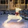 5ft Fabric White Buck Christmas Yard Light -Christmas Decorations Store 5ft Yard Lights Fabric White Buck Jumping 6 600x600 1