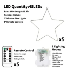 5pcs LED Christmas Window Star Lights 12in -Christmas Decorations Store 5pcs LED Christmas Window Star Lights 12in 4 result 600x600 1