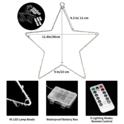 5pcs LED Christmas Window Star Lights 12in -Christmas Decorations Store 5pcs LED Christmas Window Star Lights 12in 5 result 600x600 1