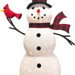 6ft 240 LED Collapsible Snowman Yard Light -Christmas Decorations Store 6 FT Collapsible Snowman LED Yard Light 1 1 600x900 1