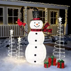 6ft 240 LED Collapsible Snowman Yard Light -Christmas Decorations Store 6 FT Collapsible Snowman LED Yard Light 4 1 600x600 1