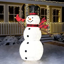 6ft 240 LED Collapsible Snowman Yard Light -Christmas Decorations Store 6 FT Collapsible Snowman LED Yard Light 6 1 600x600 1