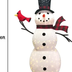 6ft 240 LED Collapsible Snowman Yard Light -Christmas Decorations Store 6 FT Collapsible Snowman LED Yard Light 7 1 600x721 1