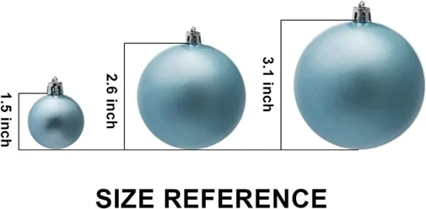 60pcs Blue And White Christmas Ball Ornaments 6 60pcs Blue And White Christmas Ball Ornaments - Image 4