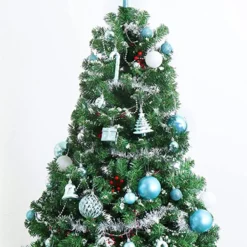 60pcs Blue And White Christmas Ball Ornaments 12 60pcs Blue And White Christmas Ball Ornaments -Christmas Decorations Store 60Pcs Christmas Assorted Ornaments with a Star Tree Topper 4