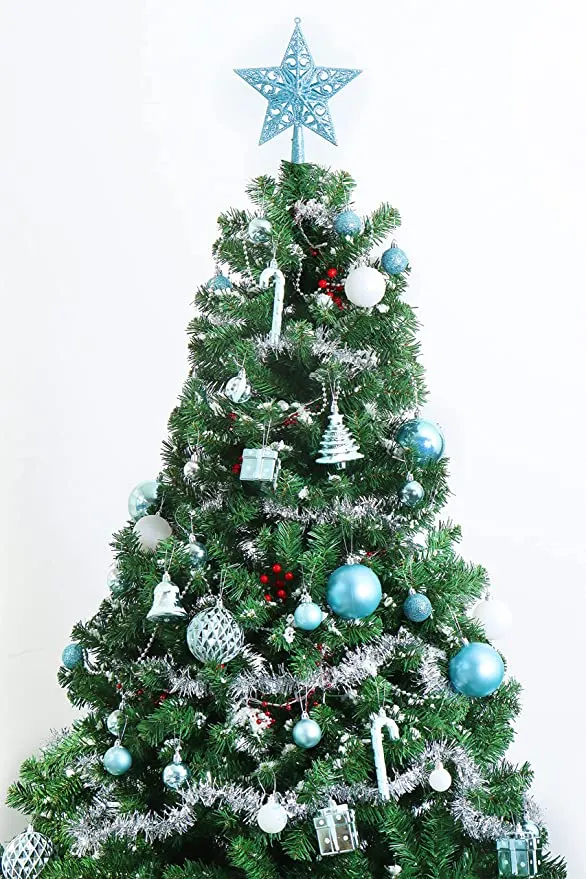 60pcs Blue And White Christmas Ball Ornaments 7 60pcs Blue And White Christmas Ball Ornaments - Image 5