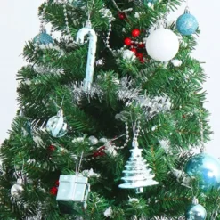 60pcs Blue And White Christmas Ball Ornaments 13 60pcs Blue And White Christmas Ball Ornaments -Christmas Decorations Store 60Pcs Christmas Assorted Ornaments with a Star Tree Topper 5 600x600 1