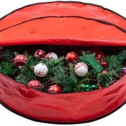 2pcs Red Christmas Wreath Storage Bags 36in -Christmas Decorations Store 61Y8Z3vXmpL. AC SL1200 600x466 1