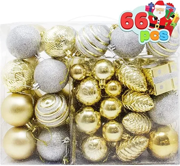 66pcs Gold And Silver Christmas Ornaments 4 66pcs Gold And Silver Christmas Ornaments - Image 2
