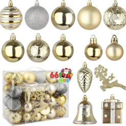 66pcs Gold And Silver Christmas Ornaments 10 66pcs Gold And Silver Christmas Ornaments -Christmas Decorations Store 66Pcs Christmas Assorted Ornaments Gold amp Silver 3 600x583 1
