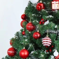 66pcs Red And White Christmas Ornaments -Christmas Decorations Store 66Pcs Christmas Assorted Ornaments Red amp White 6 600x600 1