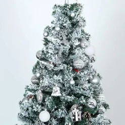 66pcs White And Silver Christmas Ornaments 12 66pcs White And Silver Christmas Ornaments -Christmas Decorations Store 66Pcs Christmas Assorted Ornaments Silver amp White 5