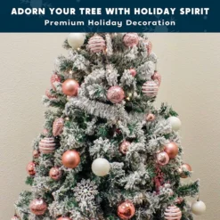 66pcs Pink & White Assorted Christmas Ornaments -Christmas Decorations Store 66pcs Pink amp White Assorted Christmas Ornaments 6 600x600 1