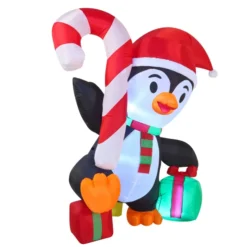 6ft Tall LED Funny Inflatable Christmas Penguin -Christmas Decorations Store 6Ft Chubby Penguin 2 result scaled 600x600 1