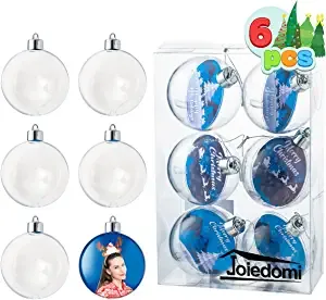 6pcs Clear Christmas Ornament Balls 4 6pcs Clear Christmas Ornament Balls - Image 2