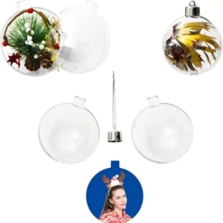6pcs Clear Christmas Ornament Balls 11 6pcs Clear Christmas Ornament Balls -Christmas Decorations Store 6Pcs 7CM Christmas Photo Ornament Ball 3 600x609 1