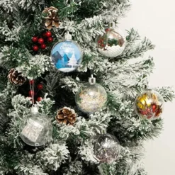 6pcs Clear Christmas Ornament Balls 13 6pcs Clear Christmas Ornament Balls -Christmas Decorations Store 6Pcs 7CM Christmas Photo Ornament Ball 6 600x600 1