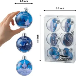 6pcs Clear Christmas Ornament Balls 10 6pcs Clear Christmas Ornament Balls -Christmas Decorations Store 6Pcs 7CM Christmas Photo Ornament Ball 7 600x588 1