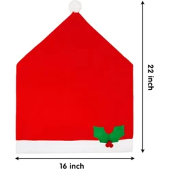 4pcs Santa Hat Chair Covers And 2pcs Handle Covers 10 4pcs Santa Hat Chair Covers And 2pcs Handle Covers -Christmas Decorations Store 6Pcs Chair Cover Santa Claus Hat with Two Door Handle Covers 1 1