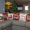 6pcs Christmas Buffalo Plaid Pillow Covers