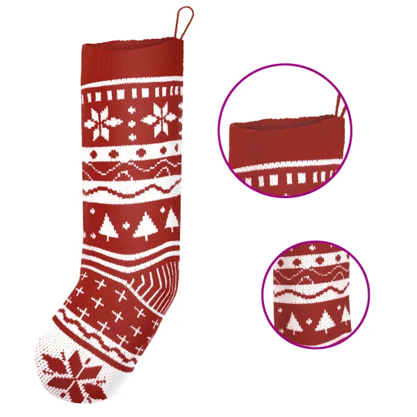 6pcs Christmas Knit Stocking Decoration 7 6pcs Christmas Knit Stocking Decoration - Image 5