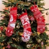 6pcs Christmas Knit Stockings Decorations