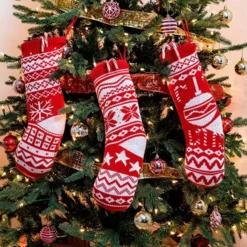 6pcs Knit Christmas Stockings Decoration -Christmas Decorations Store 6Pcs Knit Christmas Stockings 7 600x600 1