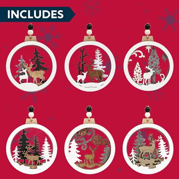 6pcs Christmas Hanging Reindeer Ornaments 8 6pcs Christmas Hanging Reindeer Ornaments - Image 6