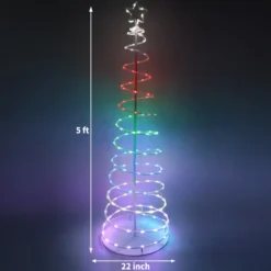 6ft 135 LED Smart Animated Lightshow Spiral Christmas Tree -Christmas Decorations Store 6ft 135 LED Smart Animated Lightshow Spiral Christmas Tree 5 scaled 600x600 1