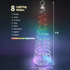 6ft 135 LED Smart Animated Lightshow Spiral Christmas Tree -Christmas Decorations Store 6ft 135 LED Smart Animated Lightshow Spiral Christmas Tree 6 scaled 600x600 1