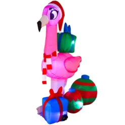 6ft Christmas Flamingo With Gift Boxes 9 6ft Christmas Flamingo With Gift Boxes -Christmas Decorations Store 6ft Christmas Flamingo with Gift Boxes 2 result 600x600 1