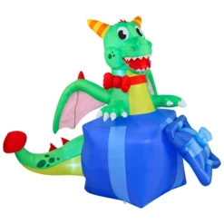 6ft LED Christmas Dragon Inflatable In A Gift Box -Christmas Decorations Store 6ft Christmas Inflatable Dragon in A Gift Box 5 600x600 1