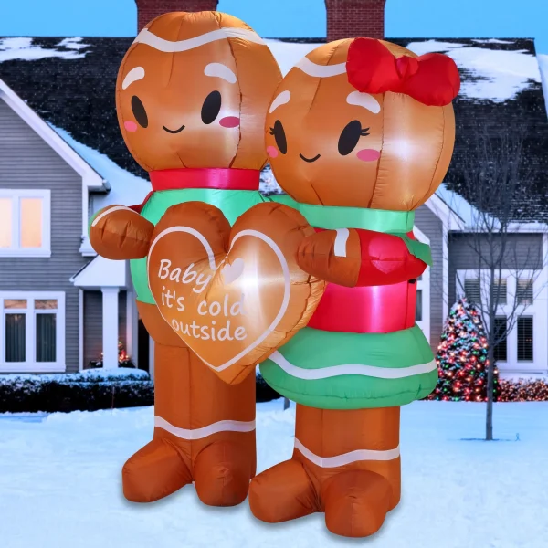 6ft Couple Gingerman Inflatable Christmas Decorations 3 6ft Couple Gingerman Inflatable Christmas Decorations