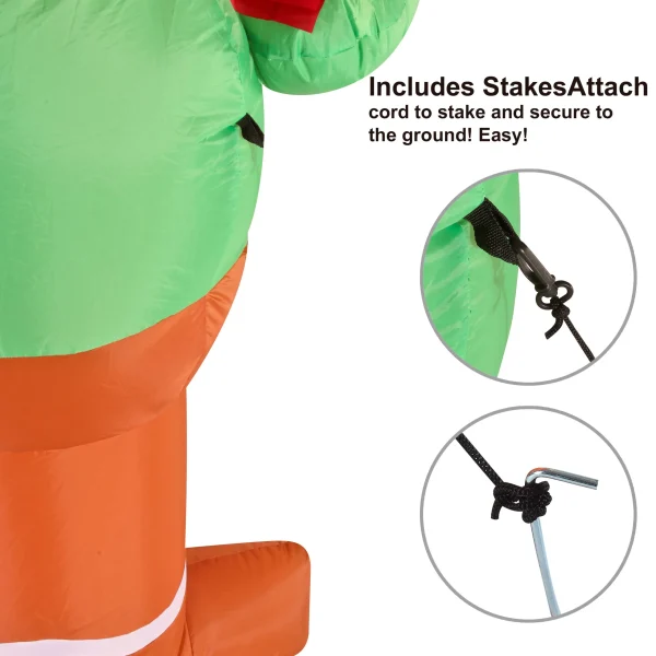 6ft Couple Gingerman Inflatable Christmas Decorations 7 6ft Couple Gingerman Inflatable Christmas Decorations - Image 5