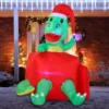 6ft LED Inflatable Dinosaur In A Gift Box -Christmas Decorations Store 6ft Dinosaur in a Gift Box Christmas Inflatable 1 result 600x600 1
